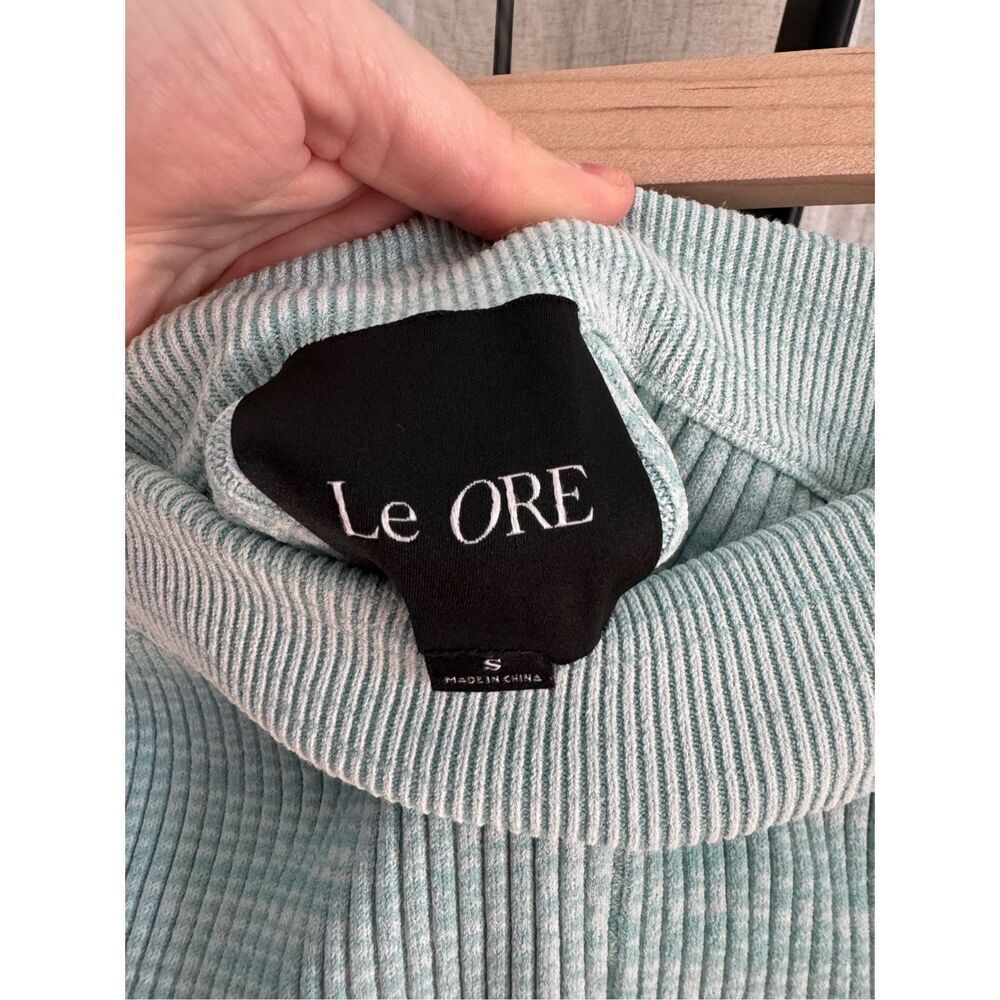Revolve Le Ore Rimini Rib Knit Flared  Pull On Pants Trousers Small Split‎ Him - Picture 5 of 8